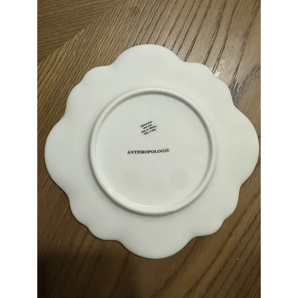 Anthropologie Anais Blue Motif Dessert Side Plate Stoneware